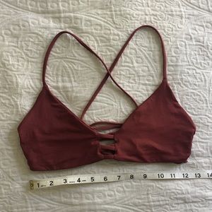 L*space Flynn Bikini Top in Currant